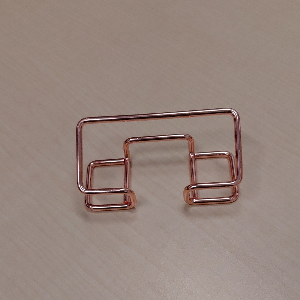 Minimalist Rose Gold Metal Business Card Holder